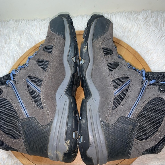 Hi-Tec Hiking Boots Women’s Size 9 Grey Blue Ankle Lace Up Waterproof - Picture 5 of 8